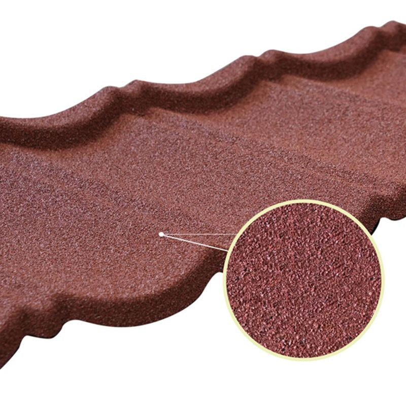 Villas Building Top Roof Tile Color Stone Coated Bond Tile AZ70 Stone Coated Metal Tile 50 Years Warranty Wave Tile