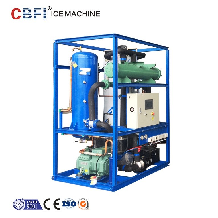 Stainless Steel 5000kg Daily Capacity Ice Tube Machine With 500kg Ice Bin