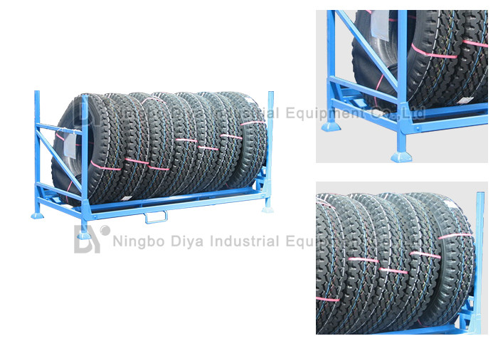 Warehouse Portable Stacking Rack System , Adjustable Metal Tire Rack Storage System