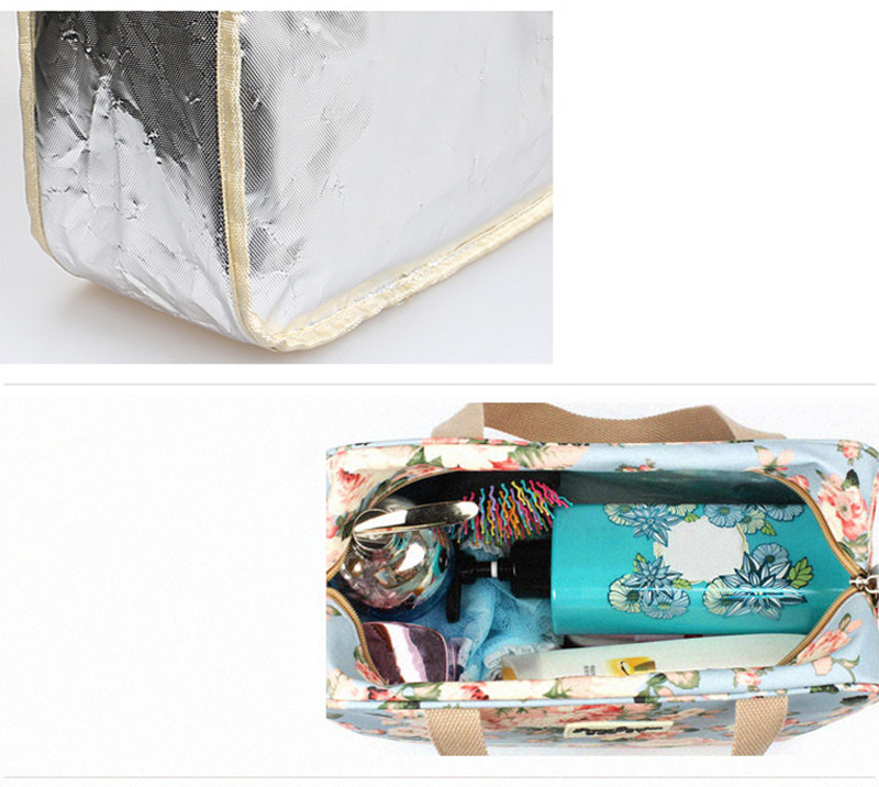 Personalised Printing Flower Design Beautiful Cosmetic Makeup Bag Set Fashion