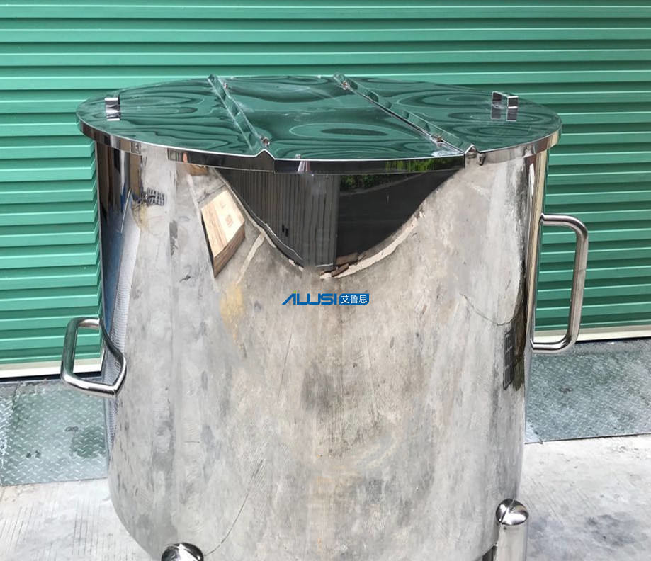 200L Half Open Hang Lid Liquid Alcohol Chemical Storage Equipment Stainless Steel Storage Tank