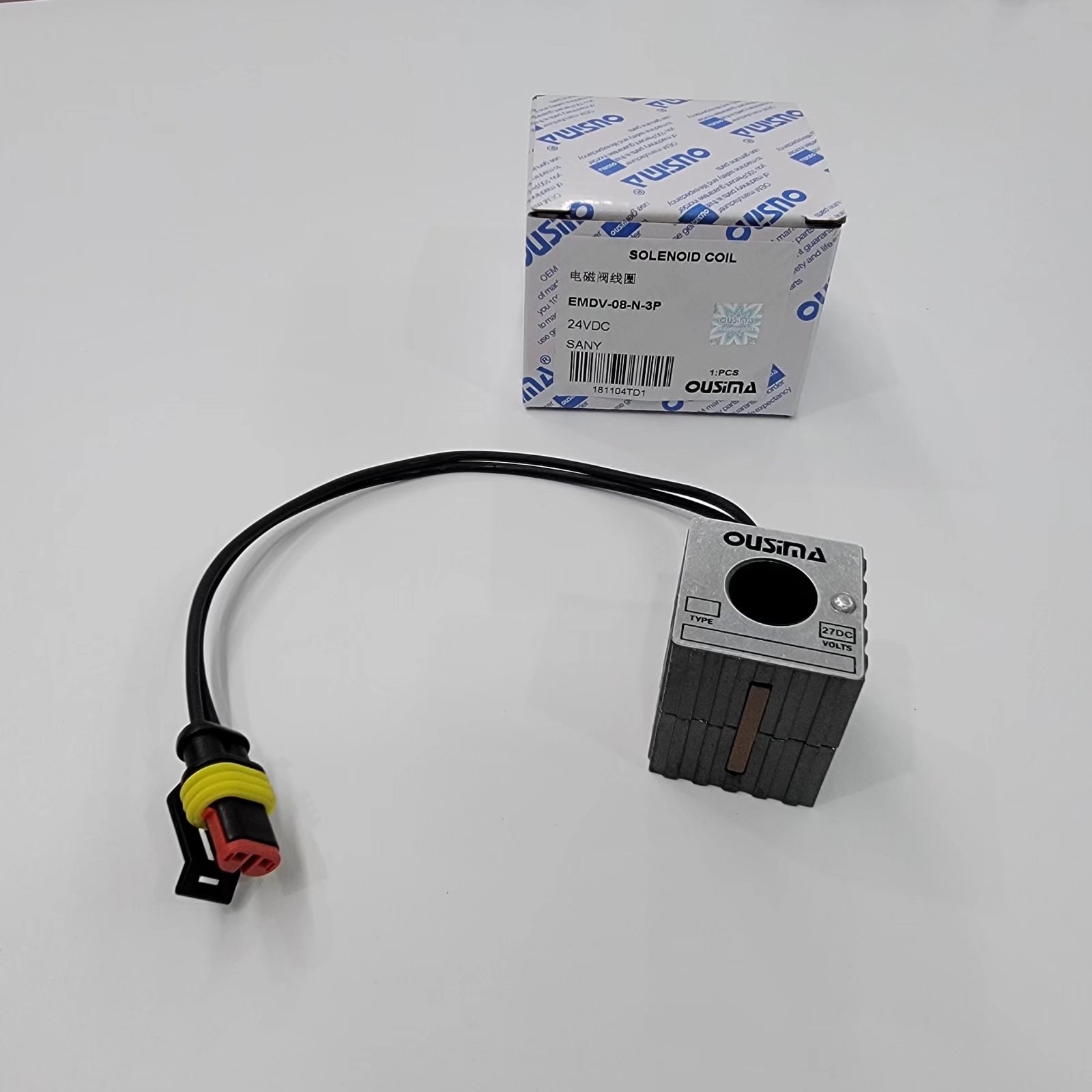 Excavator Sany Solenoid Valve Coil EMDV-08-N-3P-24VDC