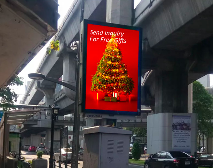 P2.5 P2.8 P3 P3.9 Pole Led Display Pillar Led Screen for Outdoor Advertising