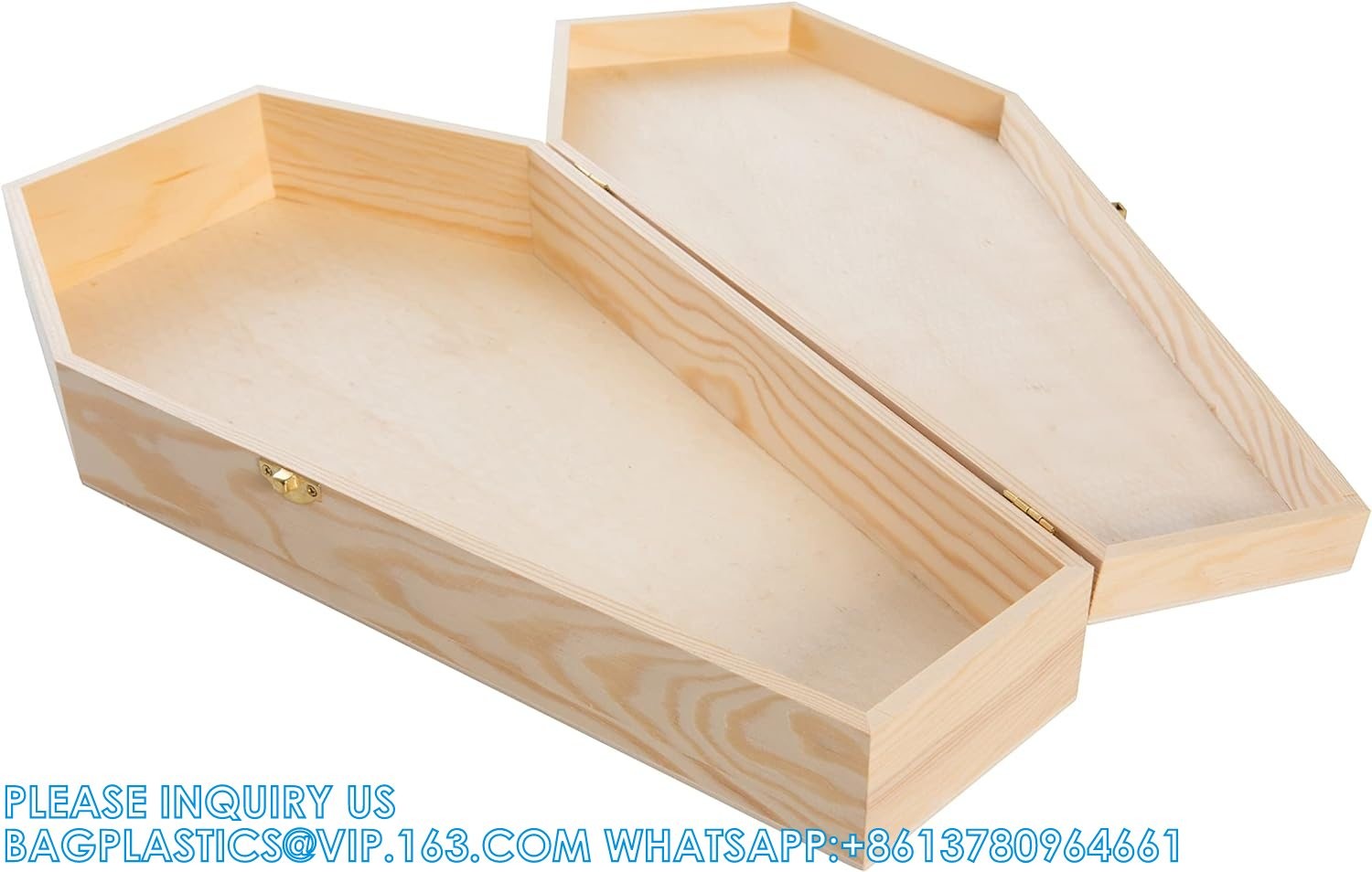 Large 18 Inch Halloween Coffin Box - Fillable Hinged Box For Halloween DéCor, Party Favor, Goth, Doll Coffin