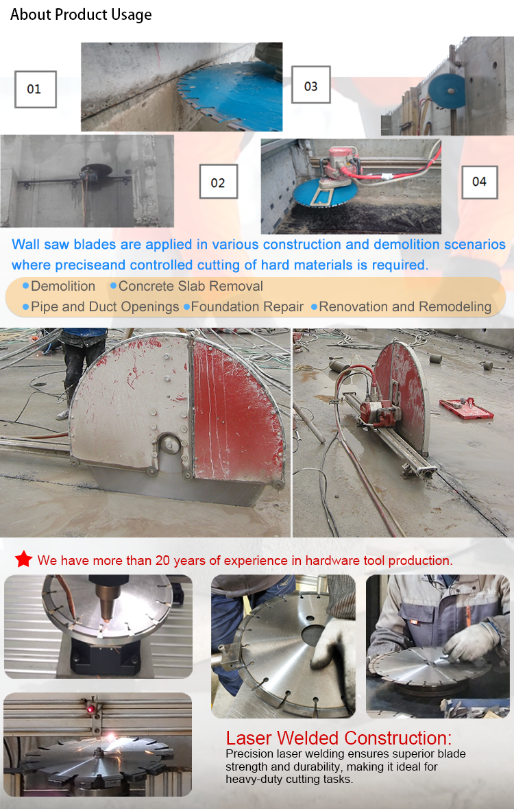 Big Diameter 800mm Concrete Cutter Diamond Wall Saw Blade For Cutting Demolition Reinforced Concrete Construction