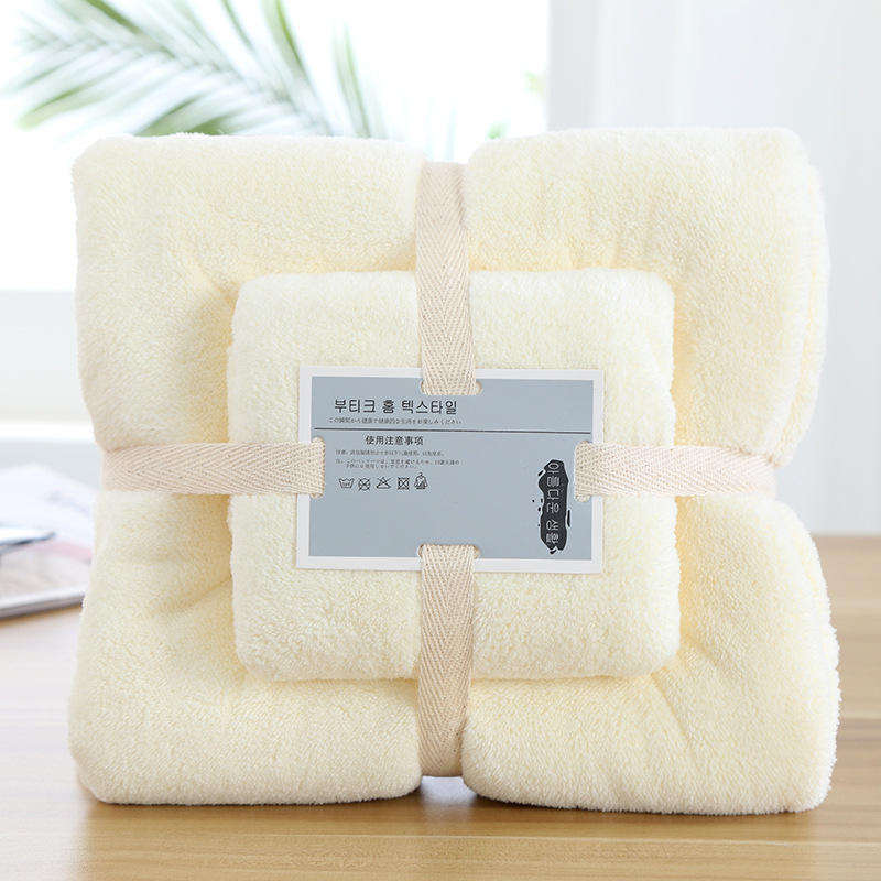 Customize Label Super Soft Microfiber Coral Velvet Bathroom Towel for Affordable Gift