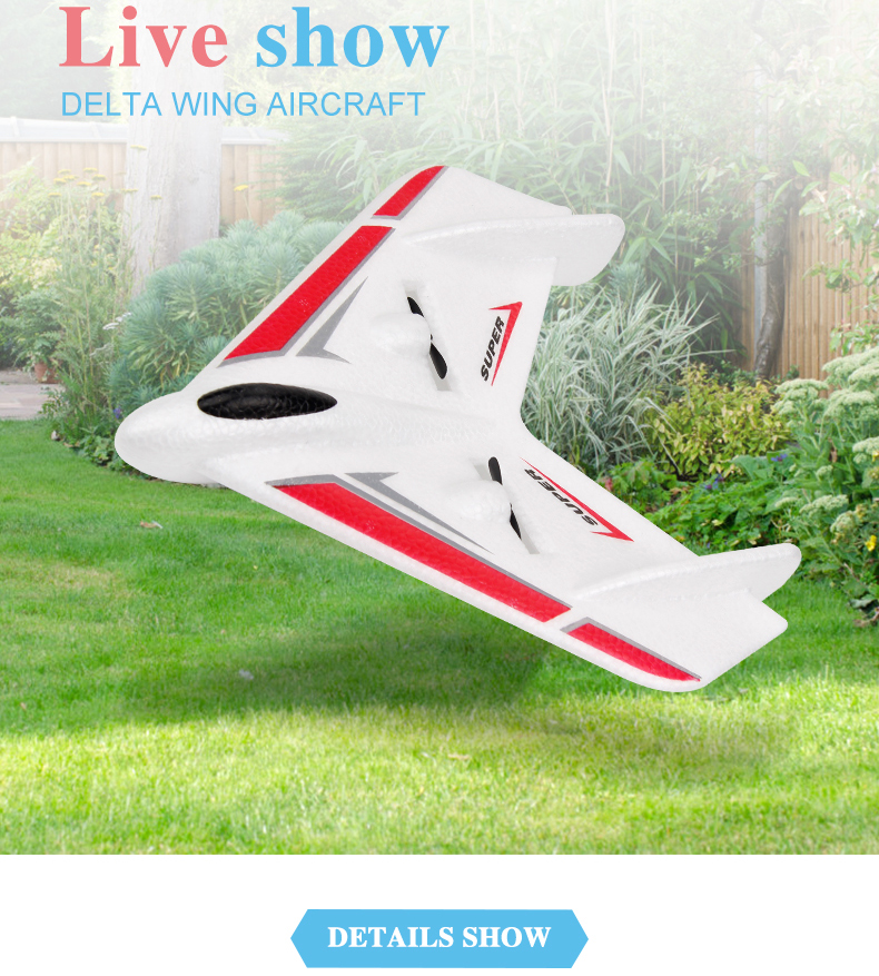 4K UHD Video Capture Resolution Durable Remote Control Airplane Toy Foam Fixed Wing Glider Airplane RC Aircraft Model