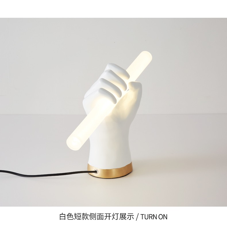 Modern Minimalist Wall Lighting Handshake Sculpture Bedroom Bedside Fist Hand Long Wall Light(WH-OR-249)