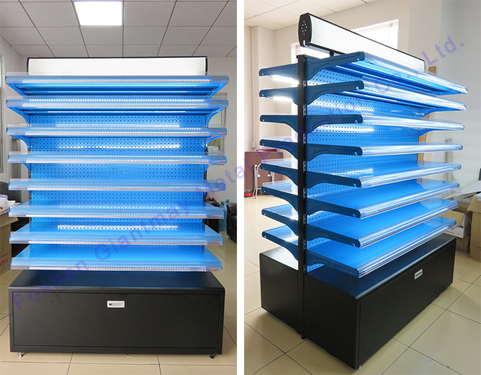 Double Sides LED Light Metal Rack Pegboard Display Stand