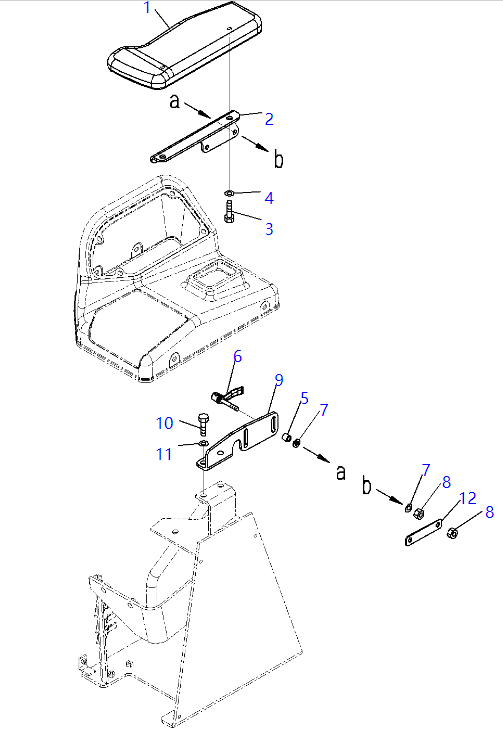 423-43-48321 4234348321 Armrest KOMATSU Wheel Loader Spare Parts For WA380-6