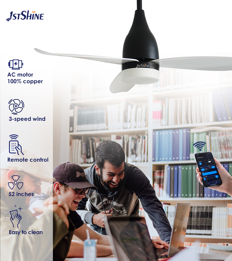 Support Dimmer 1stshine's 10- LED Ceiling Fan with 3-Speed Wind Control and ABS Blades