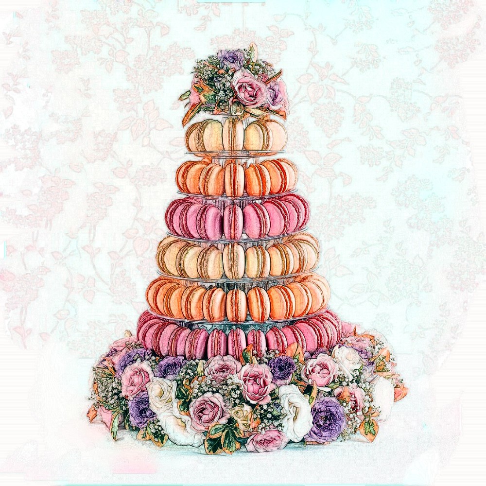 WOW 10 tier macaron blister tower stand packaging of CnxmxxL with acrylic