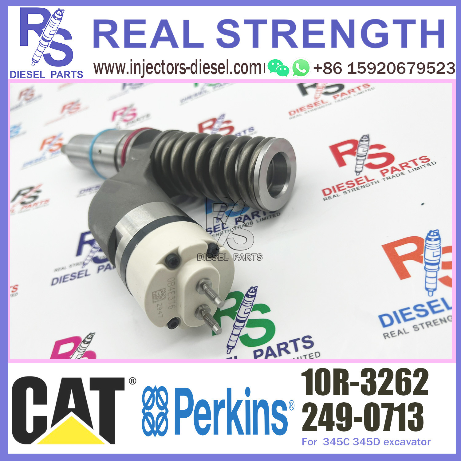 Excavator Diesel Engine Fuel Injector 2490713 10R-3262 For C11 C13 E345C