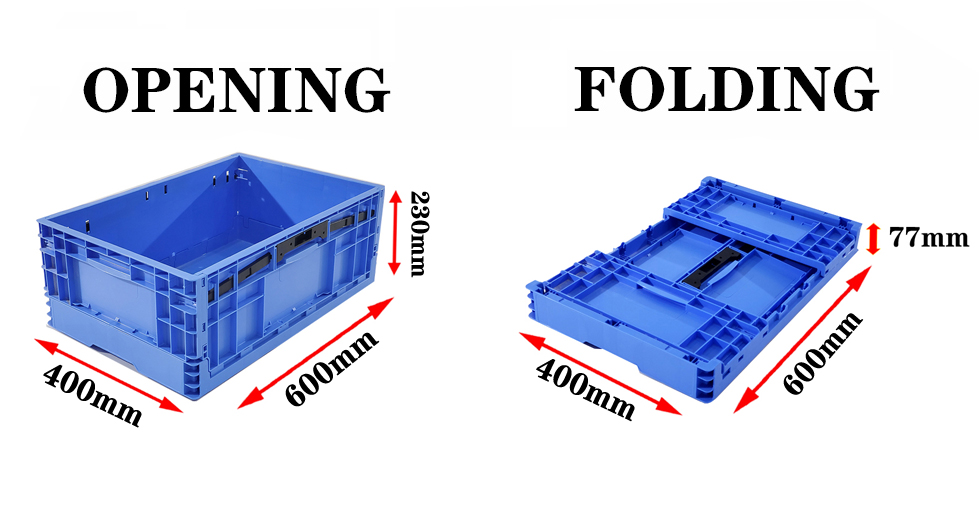 Milk Foldable Vegetable Crates PP Plastic Transport Euro Box Containers Parts Storage