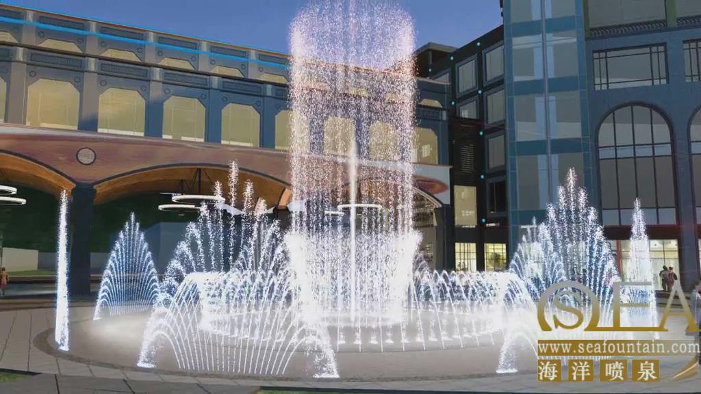 Stainless Net Water Floor Fountains Onsite Installation