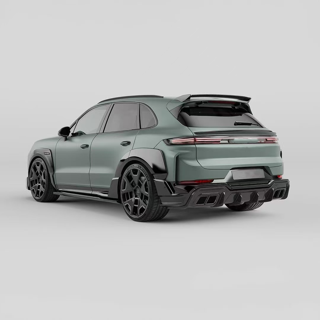 2018 - 2024 Porsche Cayenne Body Kit TH Style Diffuser Spoiler Hood Car Wheel Arch