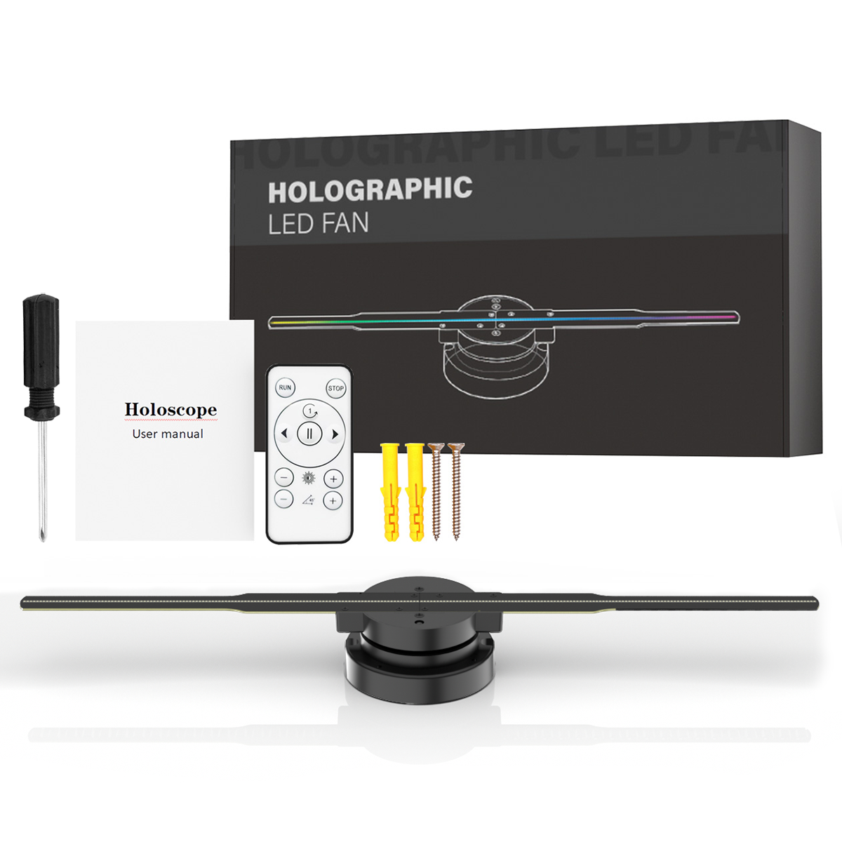 52cm 4 Blades Holographic Advertising Fan High Resolution 3D Hologram Technology by OEM