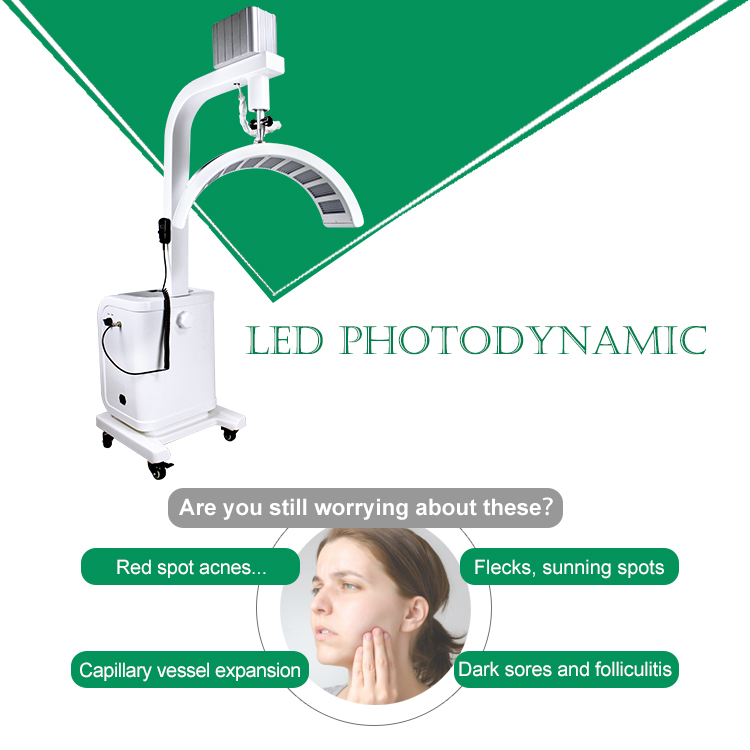 7 Color Led Photon Option Pdt Light Therapy Machine Facial Anti Aging