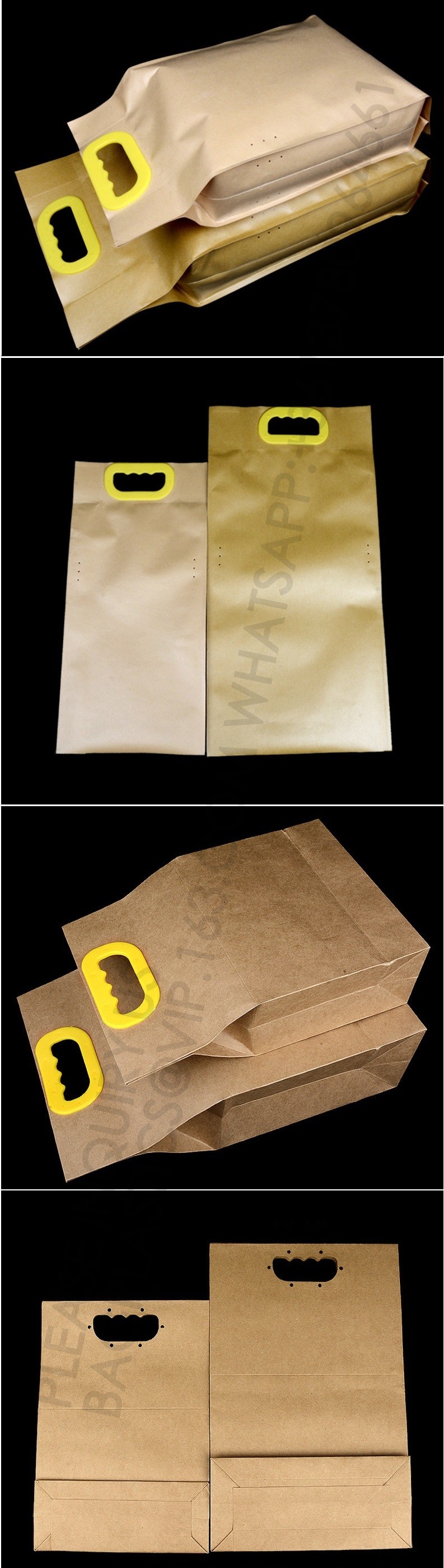 Recyclable Kraft Custom Design Rice Packaging Bags For 2 Kg 5kg Empty Rice Bags For Sale