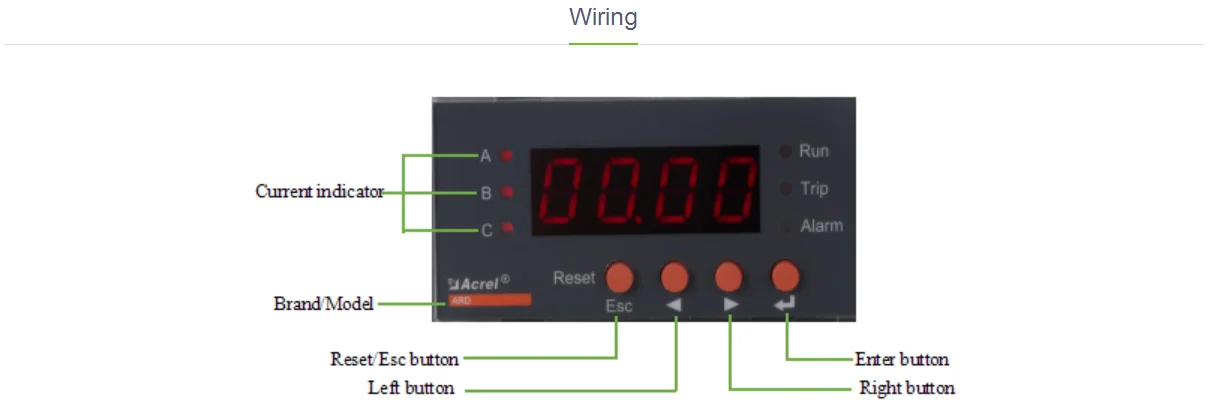 Acrel ARD2-250 Timeout Startup Over Load Unbalance Blocking Short Circuit 55KW 75KW 90KW 110KW 132KW Motor Protector