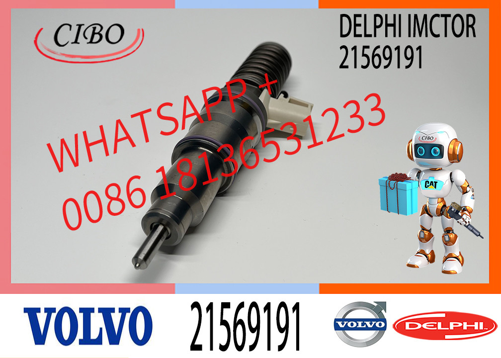 New Diesel Fuel Injector 21569191 For VO-LVO Del-phi 20972225 BEBE4D16001 BEBE4N01001 For D11C 21506699 21569191 21506699