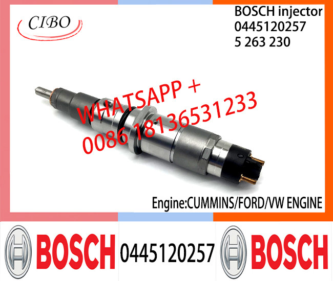 BOSCH 0445120257 5263230 Neutral Fuel Injector Assembly 0445120257 5263230 For CUMMINS/FORD/VW