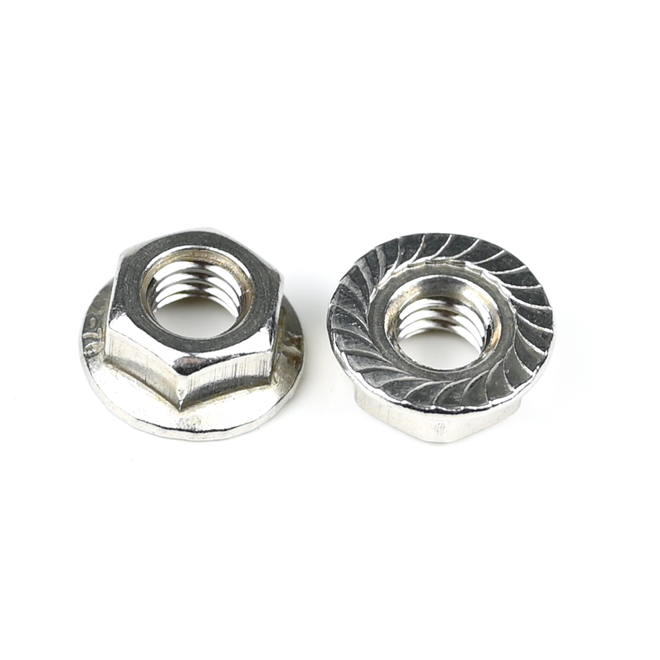 Customizable Din6923 A2 Stainless Steel Hexagon Flange Nut M6 1mm