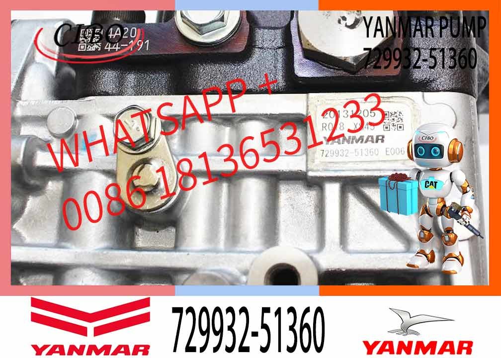Excavator Accessories 4D98 4TNV98 4TNV94 Engine Fuel Injection Pump 729932-51360 729974-51370 729974-51400 729939-51320