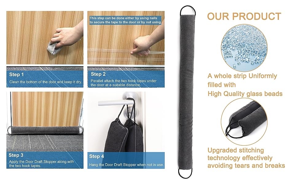 36inch Polyester Gravel Door Bottom Sealing Strip Weather Guard