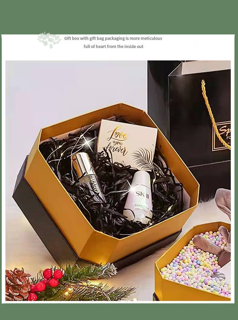 Birthday Candy Gift Cardboard Box Baby Pink Cosmetic Perfume Bottle Package