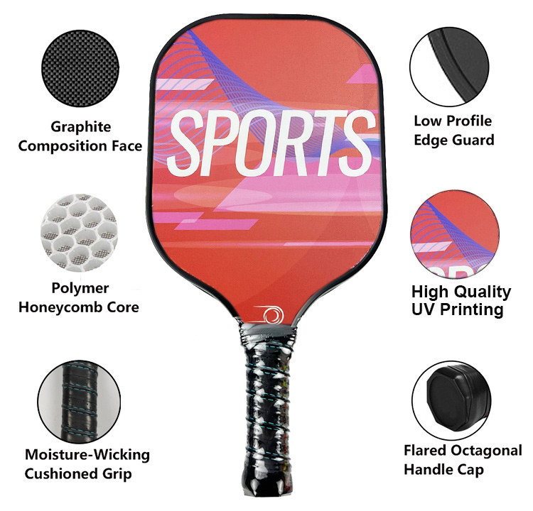 Aramid Honeycomb Fiberglass Pickleball Paddles Racket Custom Design