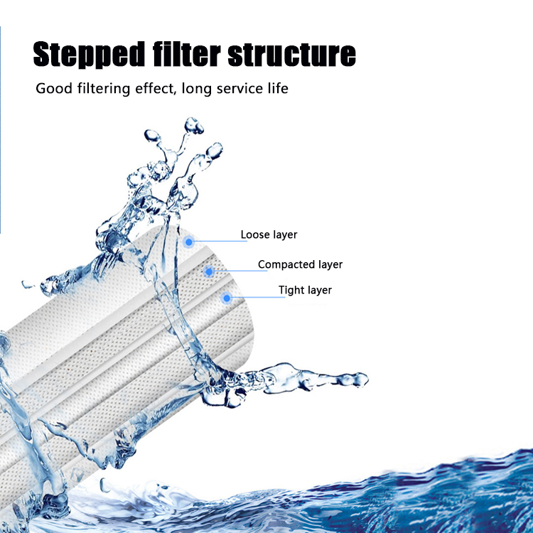 40 Inch 5 Micron PP Melt Blown Filter Cartridge for Hard Water Purification System