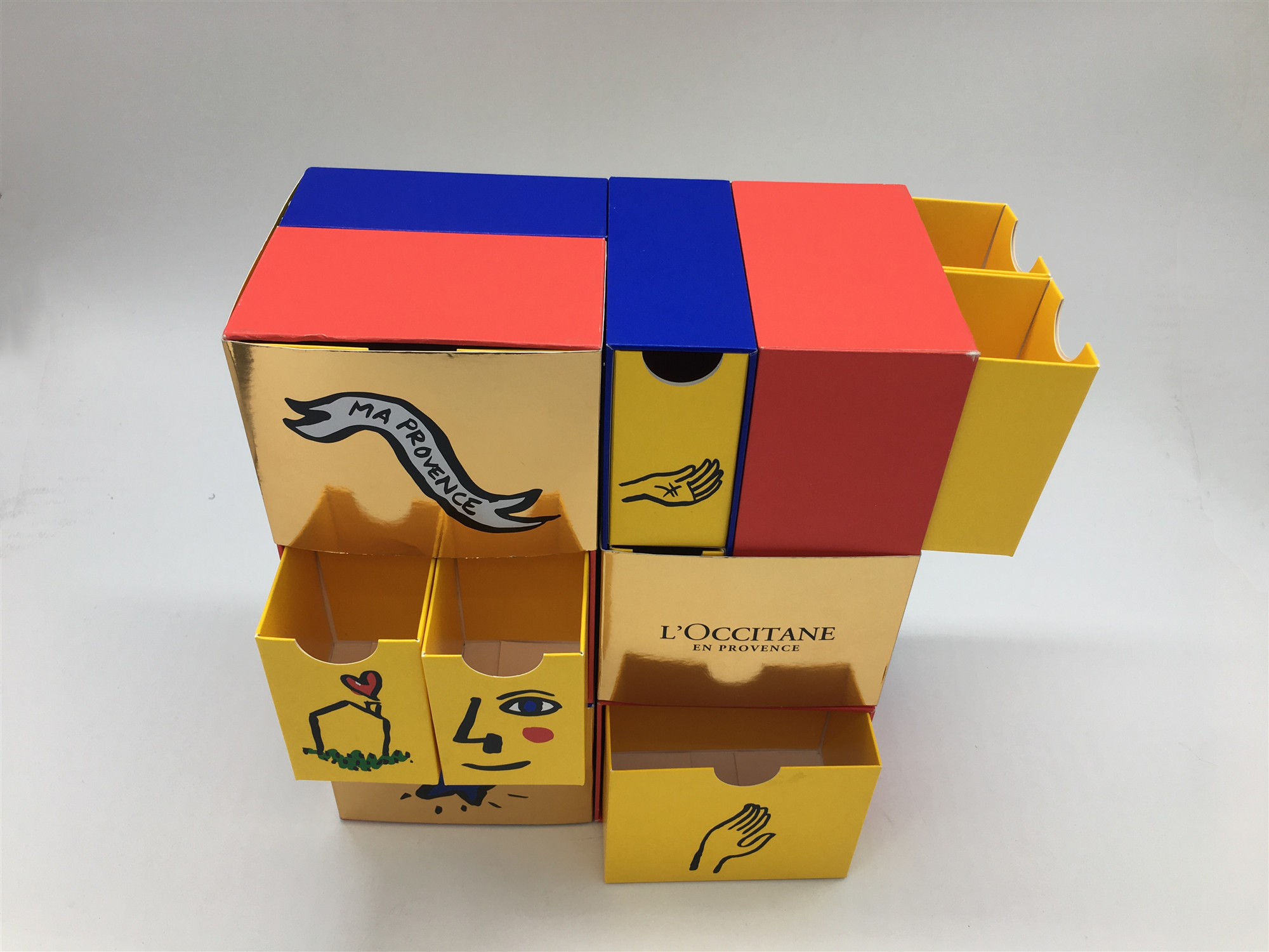 Reversible Gift Packaging Box With Drawer / Multidimensional Cardboard Storage Boxes For Cosmetic