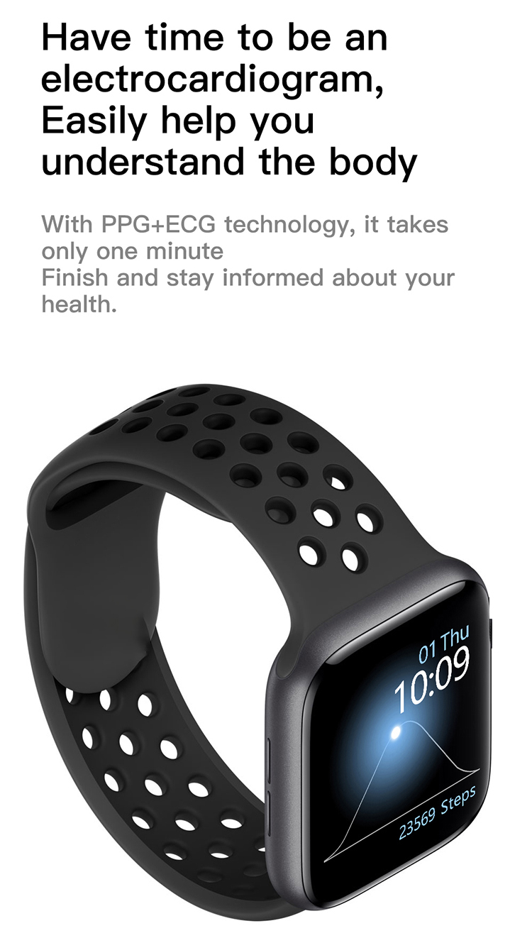 TPU Band IP68 Waterproof Smartwatch 1.54 Inch HD IPS ANDROID / IOS System