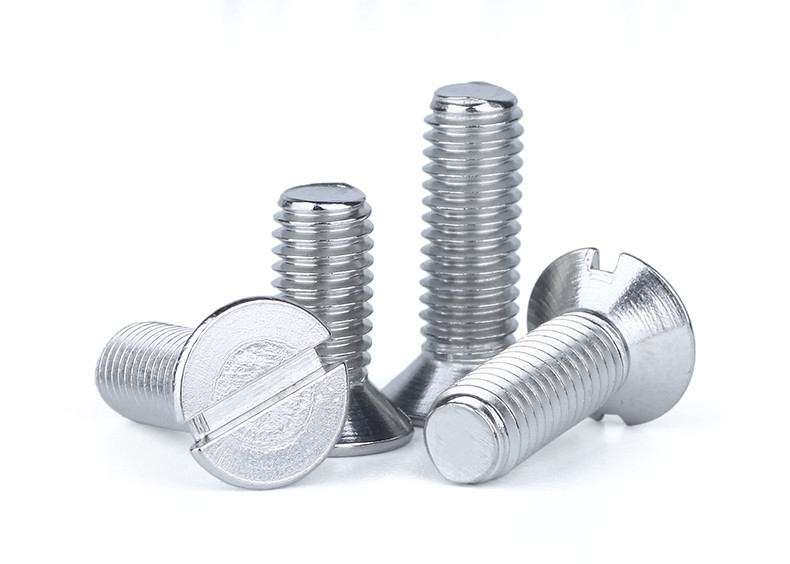 18-8 Slotted Flat Head Machine Screw M2.5 DIN 963 With Stainless Steel Material