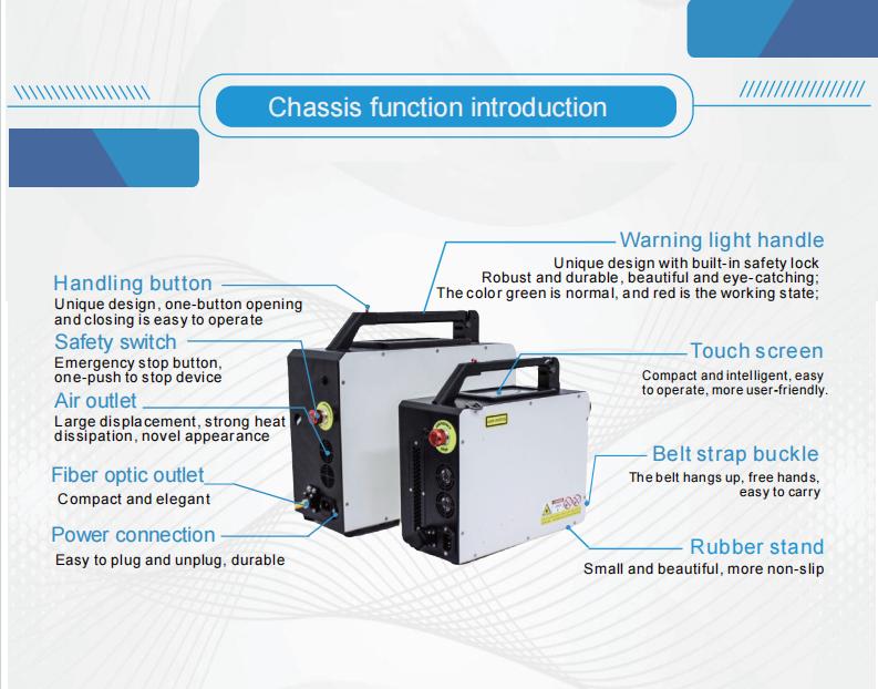 Portable 200w 300w 500w 1000w Pulsed Laser Cleaning Machine for Wood Paint Stone Metal Laser Cleaner Retail Essential