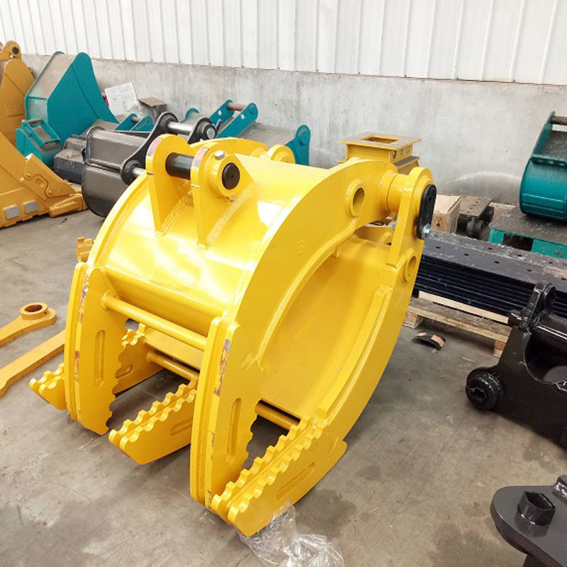 China Excavator Hydraulic Wood Rock Grapple Forestry Manual Log Grapple for 5-36 Ton Excavator CAT320