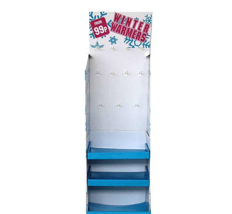Supermarket Retail Cardboard Display Racks with 4C/ Matte Lamination Surface Finish