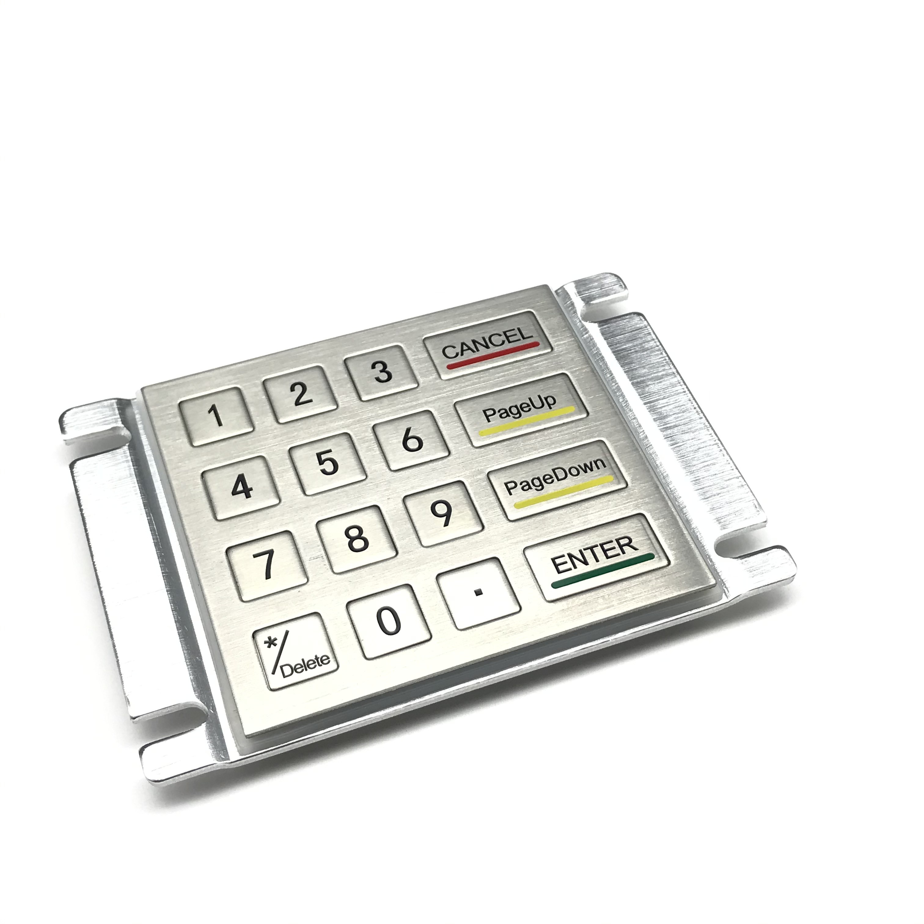 IP65 / IK07 Metal Industrial Mini Numeric Keypad 16 Keys Lightweight Keypad USB Rear Panel Mounted -40℃
