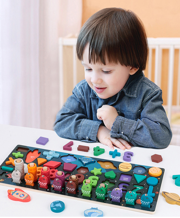 Creative Baby Developmental Toys Universe Six In One Logarithmic Board