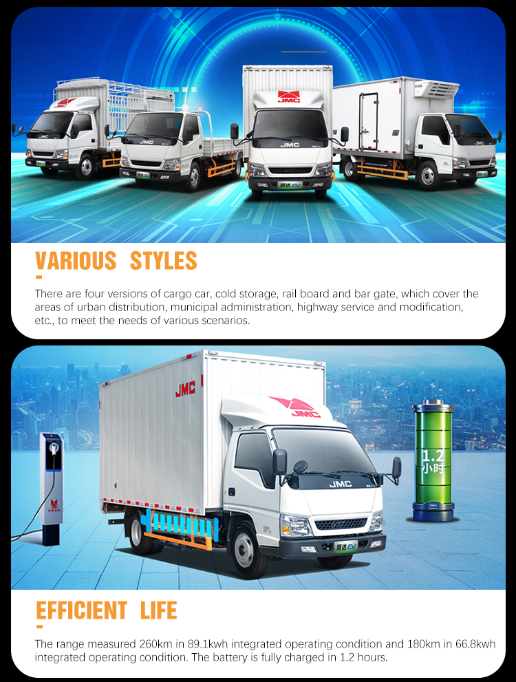 Fully Equipped Kitchen Electric Car Truck in Dubai with Maximum Speed of 100 km/h and Trickle Charge 9Hours Charging Time
