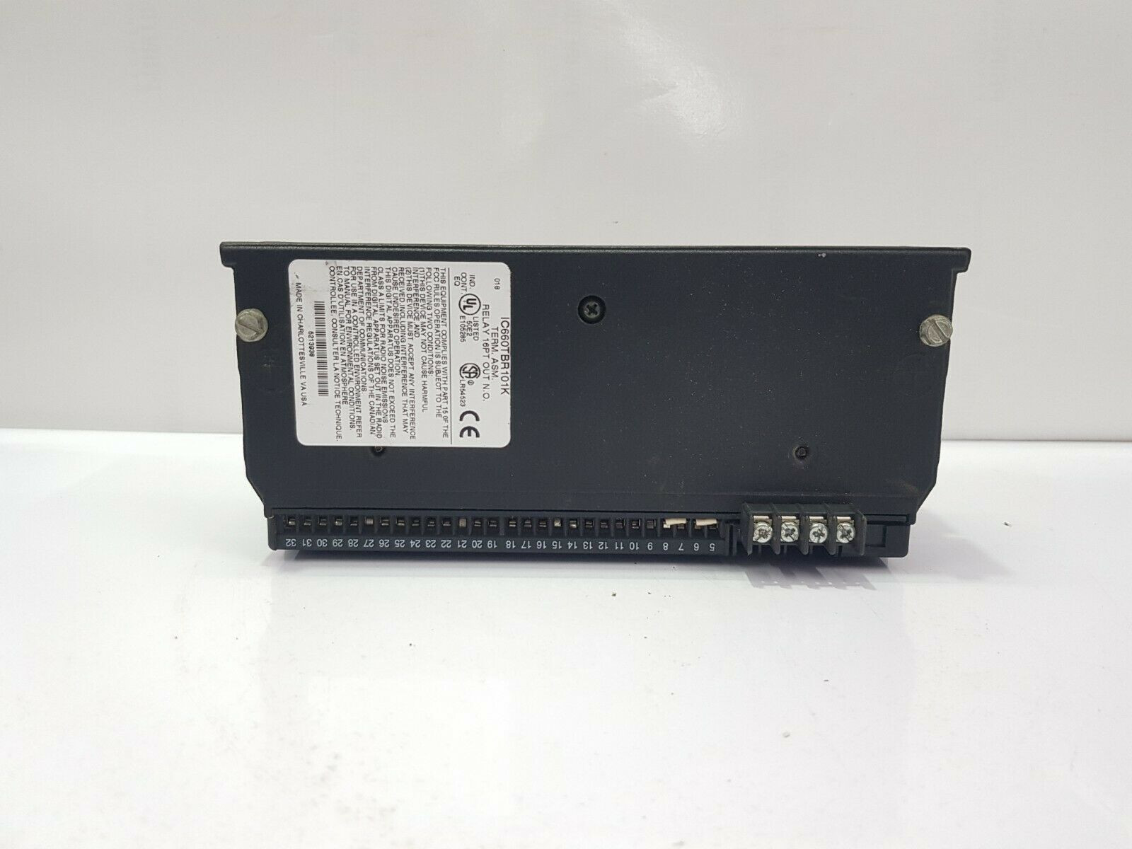 IC660BBR101 I/O MODULE GENIUS BLOCK RELAY OUTPUT MODULE NORMALLY OPEN 16 CIRCUITS
