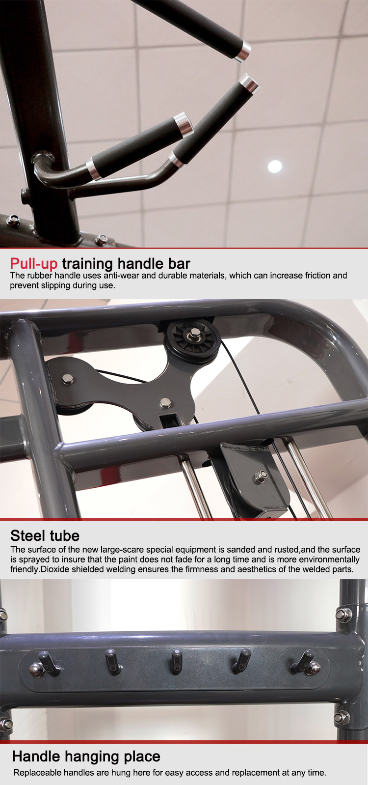 Adjustable Dual Pulley Cable Training Crossover Machine For Commercial Gym