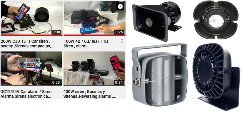 Super thin car speaker can be inside lightbar , Sirenas de emergencia ,Sirenas compactas ,Alarma retroceso YH-140