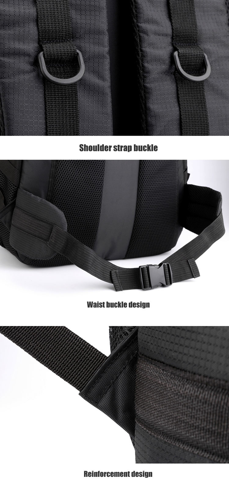 1.3 Inch 70L Camping Backpack Men Women Waterproof Backpack Bag Custom Logo