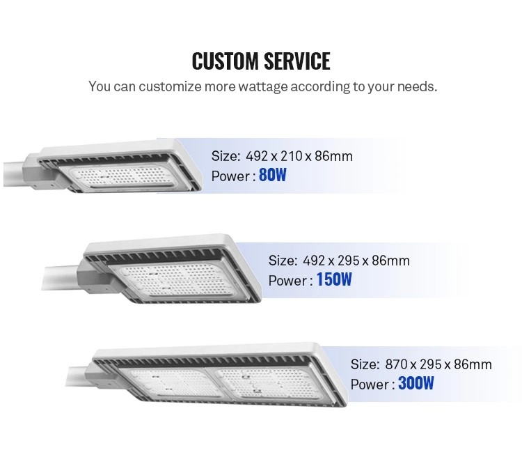 Outdoor 150w LED Street Light , Waterproof 300w LED Street Light AC 85-265V