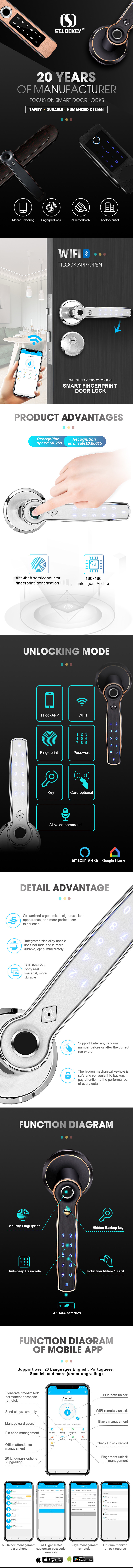 Fingerprint Smart Bedroom Door Lock