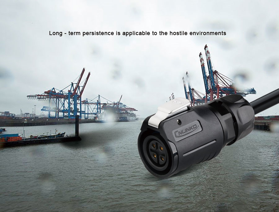 LP Series 4 Pin Plastic M16 Radio Frequency Interference Socket Panel Waterproof Electrical Connectors 12V