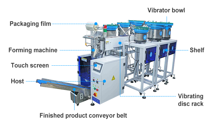 High accuracy plastic parts vibration counting machine counting small automatic screws nut packing machine supplier