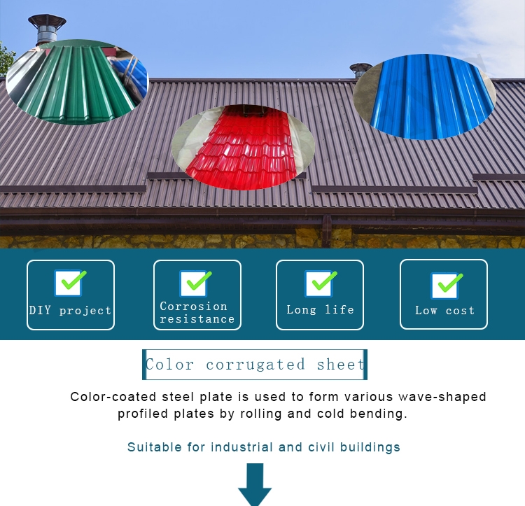 Prepainted Gi Roof Sheet with Assurance and ASTM/AISI/SGCC/CGCC/TDC51DZM/TDC52DTS350GD/TS550GD/DX51D Z Q195-q345